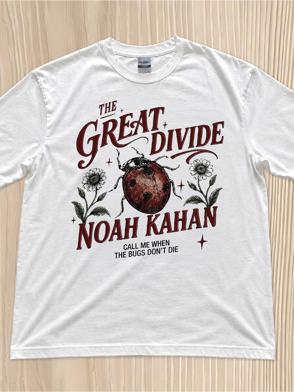 ‘The Great Divide' Noah Kahan Graphic White Gildan Tshirt